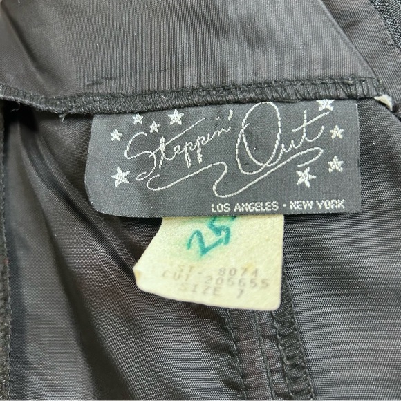 Y2K Steppin Out Taffeta Dress 7 Cocktail Wiggle Formal Retro Club Rhinestones - Picture 10 of 13